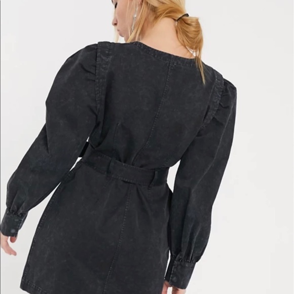 & Other Stories Denim Snap Front Button Dress SZ 6 - Picture 8 of 9